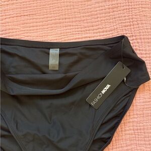 Fashion Nova Sleek Black Swim Bottoms